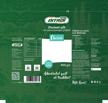 Pesmet Clasic 500 g granlație 1600 microni